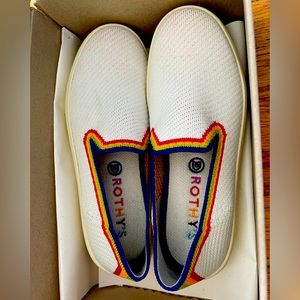 Rothy's Slip On -Women’s Limited Edition Rainbow Sneakers. NWT and box.